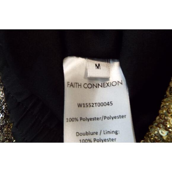 Faith Connexion Sequin Pants M Gold Silver Sparkle Burning Man Look Vintage - Picture 4 of 5